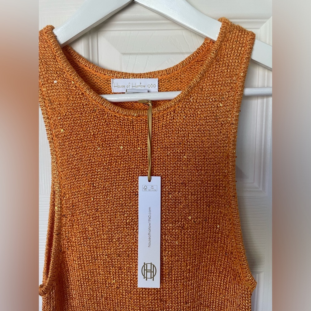 House of Harlow 1960 Orange knit long dress